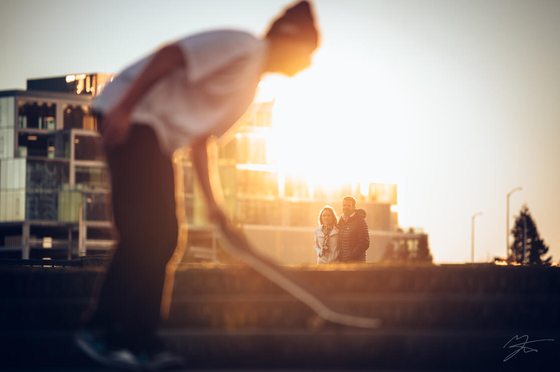 Walking along the Portland waterfront, on the way to the proposal site